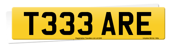 Registration number T333 ARE